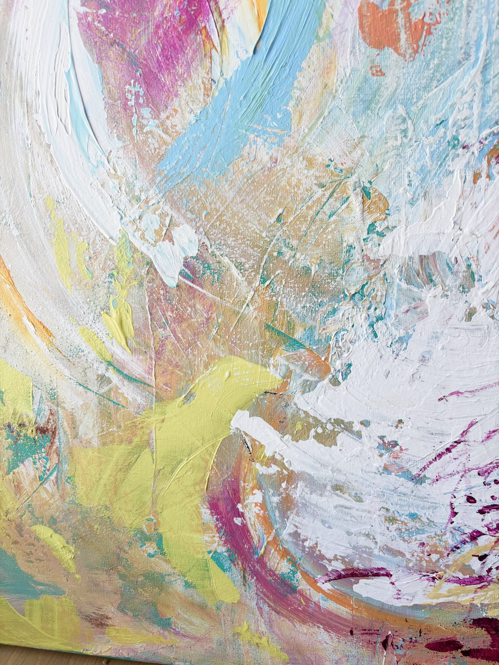 Fresh start detail acrylic artwork 